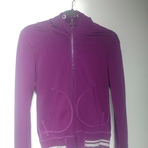 Lululemon Hoodie light wieght purple &white sz 6